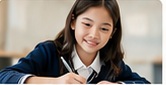 A student practising selective entry skills