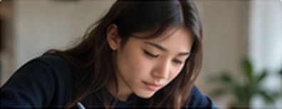 A student studying English