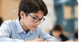 A student practising selective entry skills